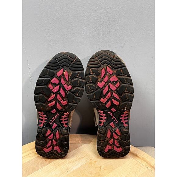 LL Bean Tek 2.5 Waterproof Shoes Women's 7 Tan Pink Hiking Outdoors Classic - Picture 5 of 10